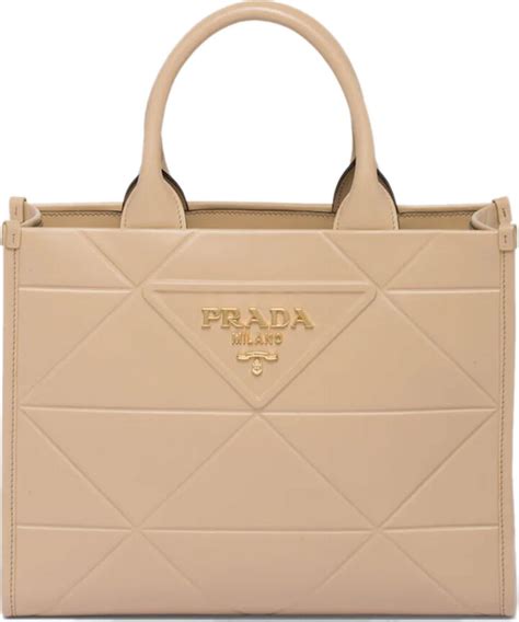 Small Prada Symbole Leather Bag With Stitching